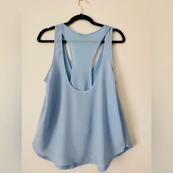 Zara WB Collection Women's Racer Back Tank Top Size Small Layered Light Blue - Picture 8 of 8